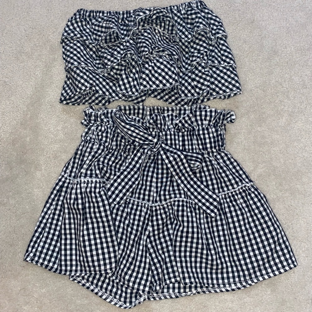 Gingham Ruffle Set